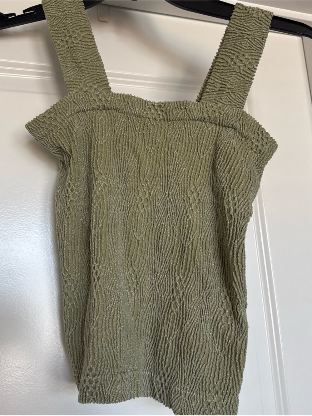BKE Olive Green Textured Tank Top